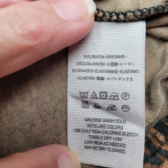 Free People Wild Thing Leopard Print Top Women's Size XS Long Sleeve Tie Neck - Picture 6 of 7